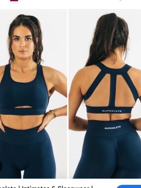 Alphalete Black Trinity Sports Bra
